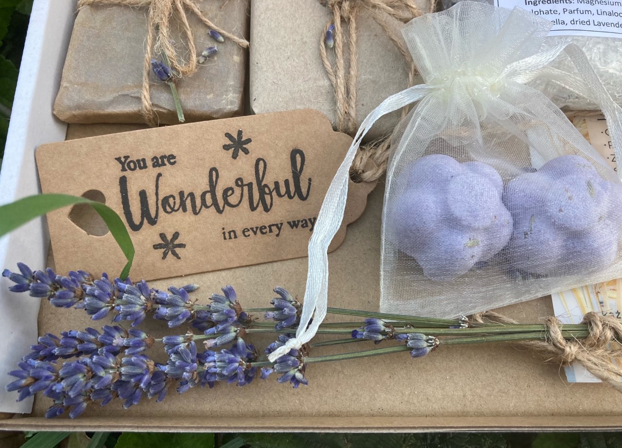 Lavender Bath Set (with upgrade options) Wild Bloom Box Handcrafted