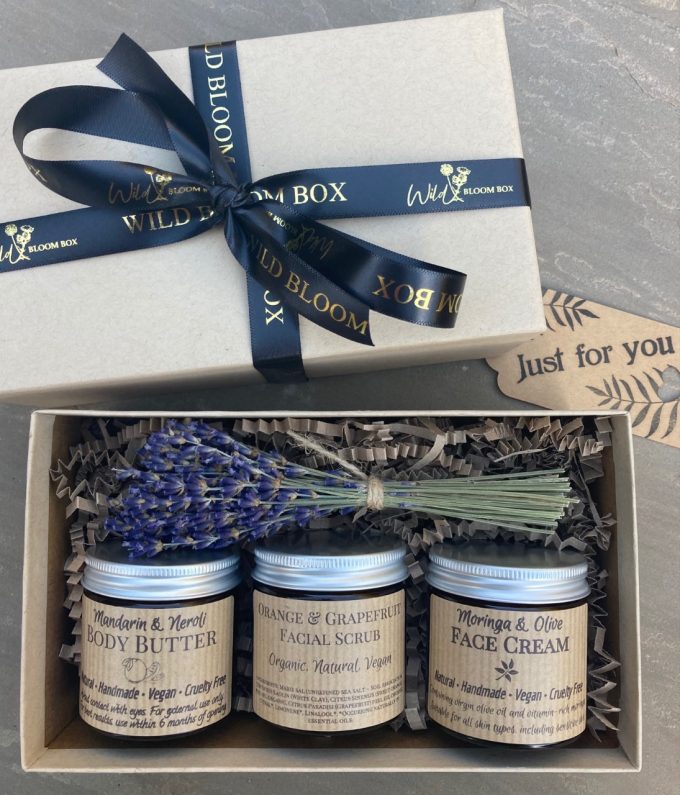 Amber Glass Skincare Trio in Gift Box