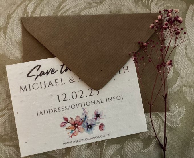 Plantable Save the Date Seed Cards / Invitations