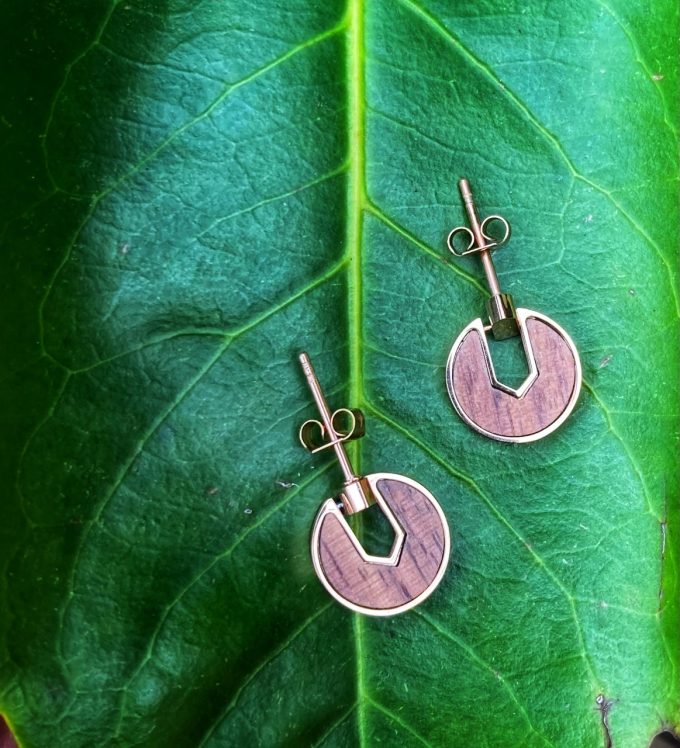 Walnut Wood Earrings - Wilderness Range