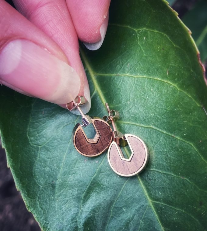 Walnut Wood Earrings - Wilderness Range