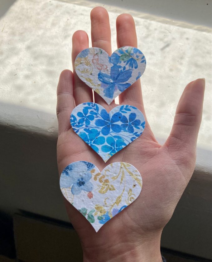 Wildflower Seed Hearts - Blue & Gold