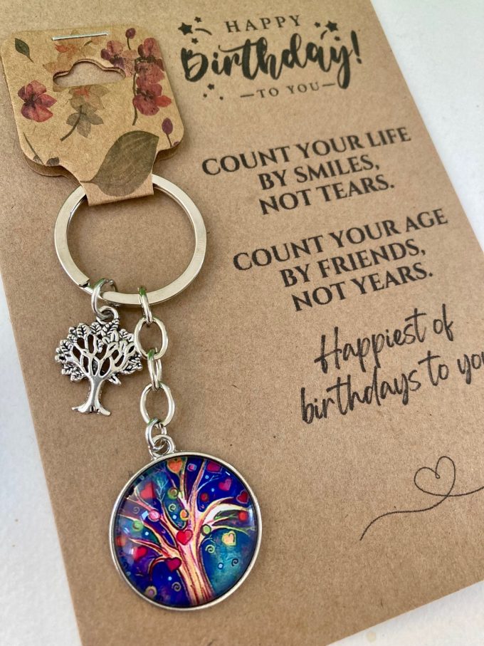 Birthday Keyring & Card - Tree of Life